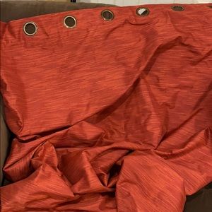 Red Blackout Curtains x2